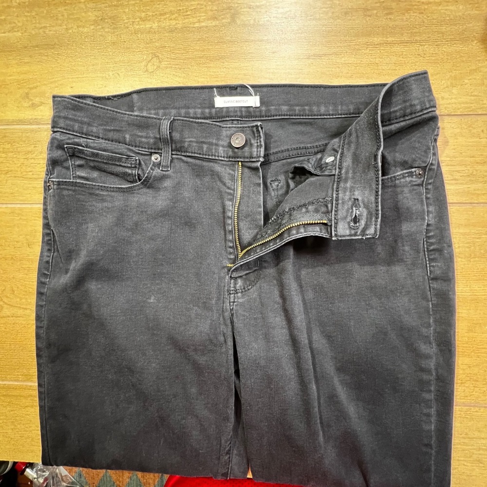 Levi's Jeans‎ Black Wash Bootcut Flare Mid Rise Size 16M W33 L32 - Picture 10 of 11